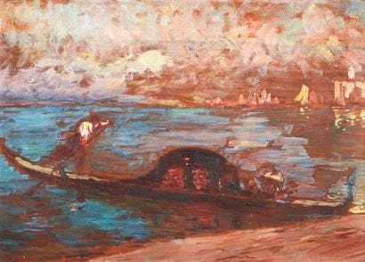 Marcel MEYS (1858-?)
Gondole à Venise
Huile...