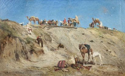 Victor Pierre HUGUET (1835-1902)
La halte...