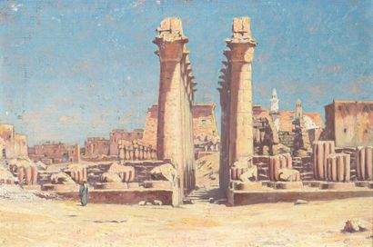 Marcel MEYS (1858-?)
Temple de Louxor. Egypte
Huile...