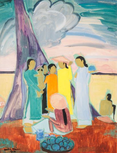André MAIRE (1898-1984)
Le repas dehors....
