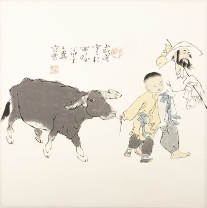 Fan ZENG (1938)
Buffle tiré par un enfant...