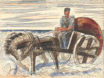 Marcel GROMAIRE (1892-1971)
La charrette...