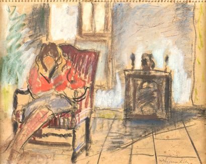 Willy EISENSCHITZ (1889-1974)
Femme au fauteuil
Crayon...