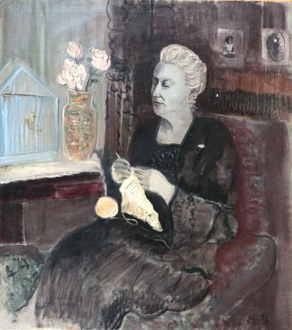 Alice FREY (1895-1981)
Femme tricotant. 1934
Huile...