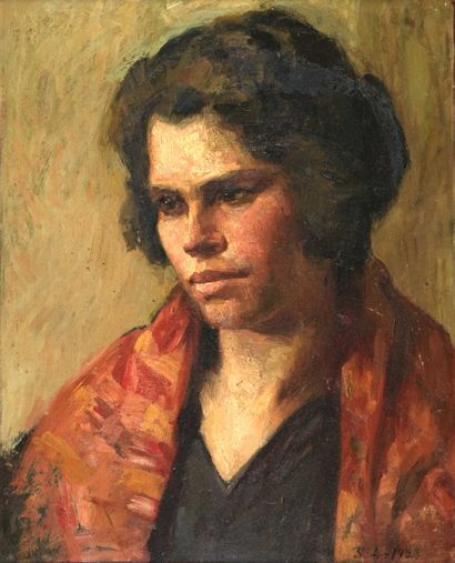 Ecole française vers 1930
Portrait de femme
Huile...