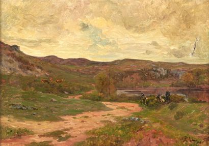 Philippe AUDRAS (1872-1930)
Paysage animée....