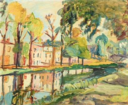 André BLONDEL (1909-1949)
Village au bord...