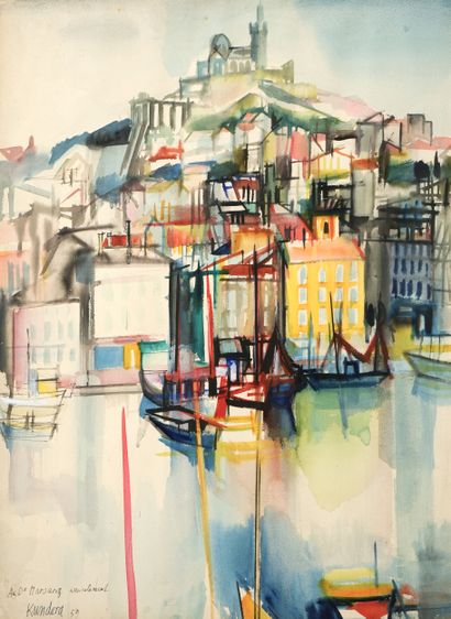 Rudolf KUNDERA (1911-2005)
Le port de Marseille...