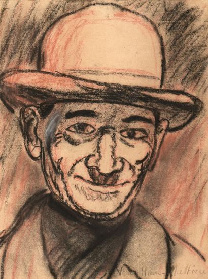 Louis Mathieu VERDILHAN (1875-1928)
Autoportrait
Fusain...