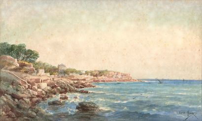 Émile HENRY (1842-1920)
La corniche à Marseille
Aquarelle
Signée...
