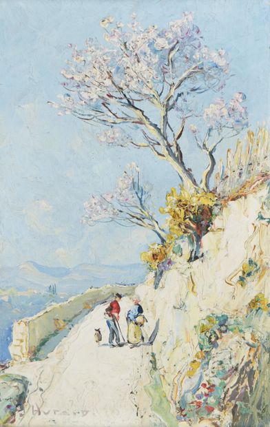 Joseph HURARD (1887-1956)
Amandier sur route...