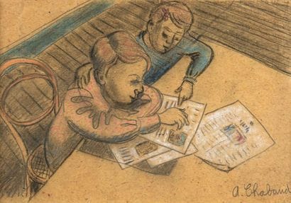 Auguste CHABAUD (1882-1955)
Deux enfants...