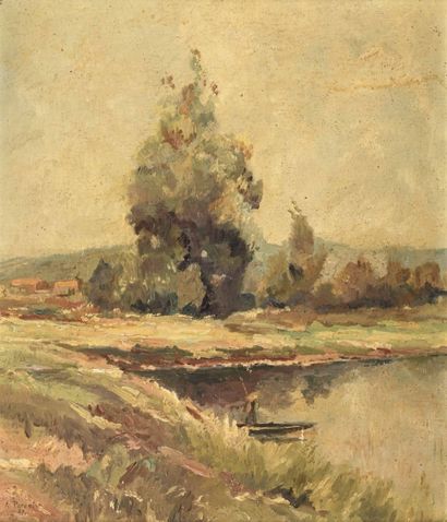 Ecole française du XXème siècle
Paysage....