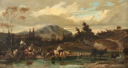 Emile LOUBON (1809-1863)
Souvenir d'Italie
Huile...