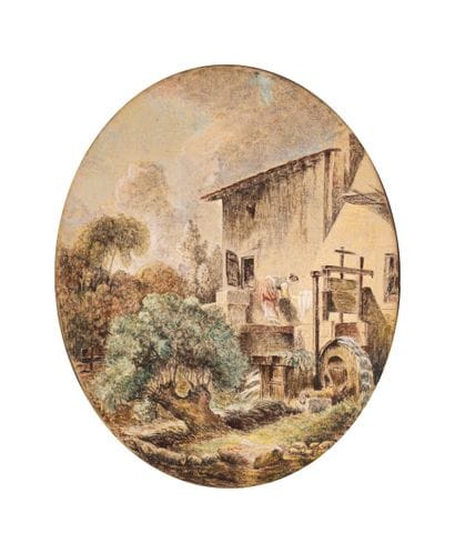 Ecole française du XIXème siècle
La lavandière
Pastel
Signé...