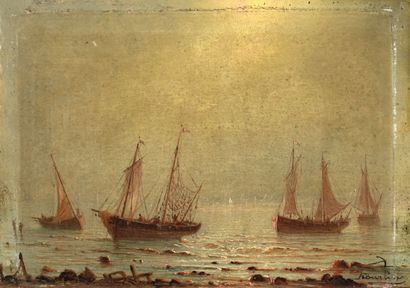 Ecole française du XIXème siècle
Bateaux...
