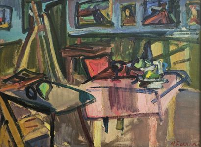 Antoine FERRARI (1910-1995)
Ma table au restaurant
Huile...