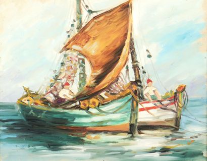 Georges ROGERS (XX)
Barques de pêcheurs
Huile...