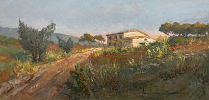 Jacques VAN DEN BUSSCHE (1925-2001)
Paysage,...
