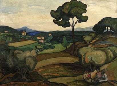 François Marius BERTHET (XIX-XXème)
Paysage...