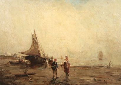 Paul BISTAGNÉ (1850-1886)
Pêcheurs sur la...