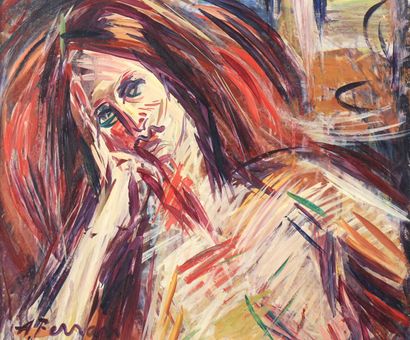 Antoine FERRARI (1910-1995)
Jeune femme accoudée
Huile...