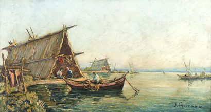 Joseph HURARD (1887-1956)
Pêcheurs en Camargue
Huile...