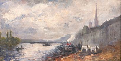 Paul FLAUBERT (1928-1994)
La seine à Rouen
Huile...
