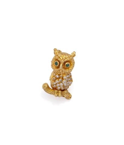 KURT WAYNE
BROCHE HIBOU PERCHÉ en or jaune...