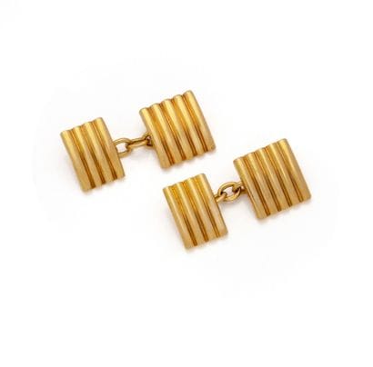 PAIRE DE BOUTONS DE MANCHETTE en or jaune...