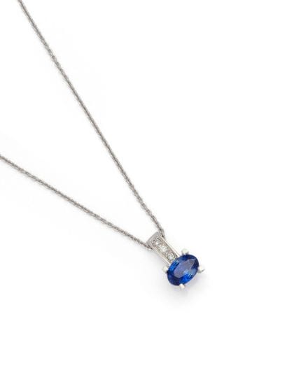 PENDENTIF en or gris 18K (750/1000) orné...