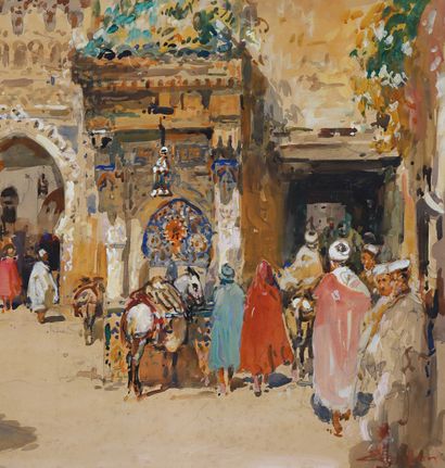 Eugène VILLON (1879-1951)
Entrance to the...