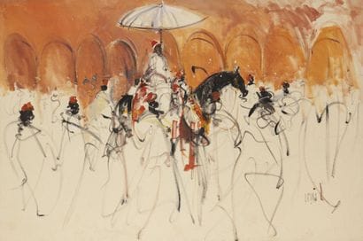 Habib KIBARI (1971)
La sortie du Sultan
Huile...