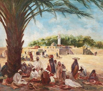 Dario MECATTI (1909-1976)
Repas sous le palmier
Huile...