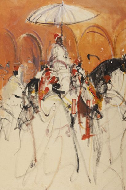 Habib KIBARI (1971)
La sortie du Sultan
Huile...