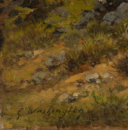 Georges WASHINGTON (1827-1910)
Scène de campement
Huile...