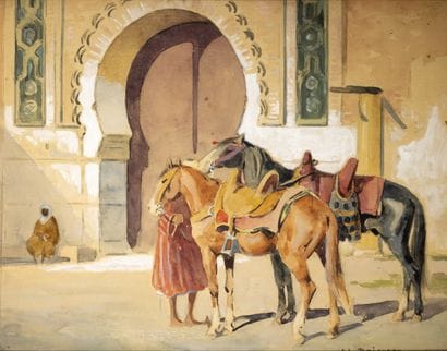 Édouard DOIGNEAU (1865-1954)
Le palfrenier...