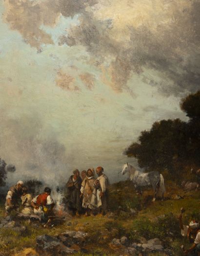 Georges WASHINGTON (1827-1910)
Scène de campement
Huile...