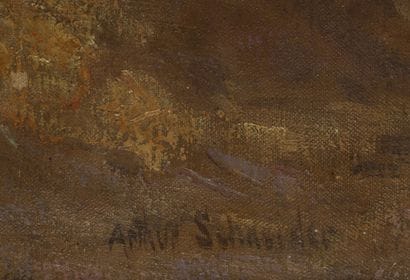 Arthur SCHNEIDER (1866-1942)
Dans un souk
Huile...