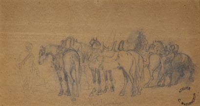 Georges WASHINGTON (1827-1910)
Les chevaux...