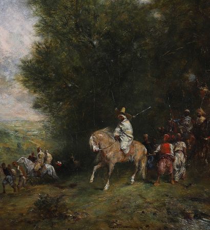 Eugène FROMENTIN (1820-1876)
Le Convoi arabe....
