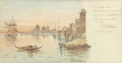 Félix ZIEM (1821-1911)
Venise. 1899
Aquarelle
Signée...