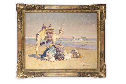 Édouard DOIGNEAU (1865-1954)
Les dromadaires
Aquarelle...