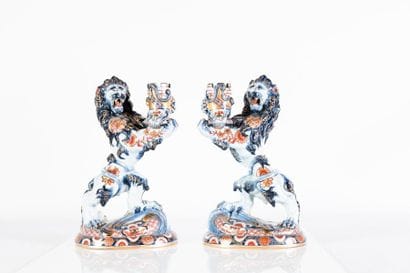 Emile Gallé (1846-1904) 

Paire de lions...