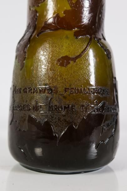 Emile Gallé (1846-1904) 

Vase de forme cylindrique...