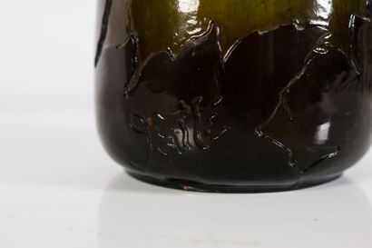 Emile Gallé (1846-1904) 

Vase de forme cylindrique...