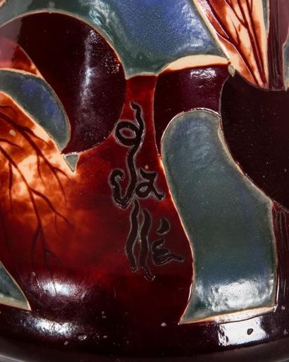 Emile Gallé (1846-1904) 

Vase de forme balustre...