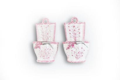 Emile Gallé (1846-1904) 

Paire de bouquetières...