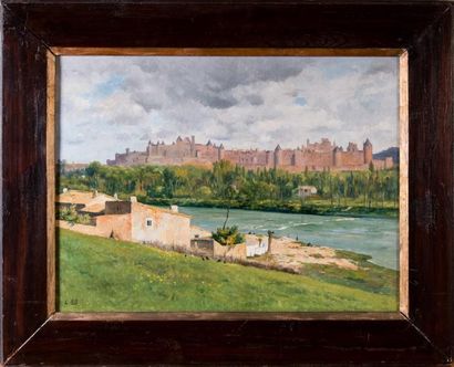 Lina BILL (1855-1936) 

Carcassonne.?Huile...