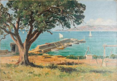 Lina BILL (1855-1936) 

Ponton au Lavandou....